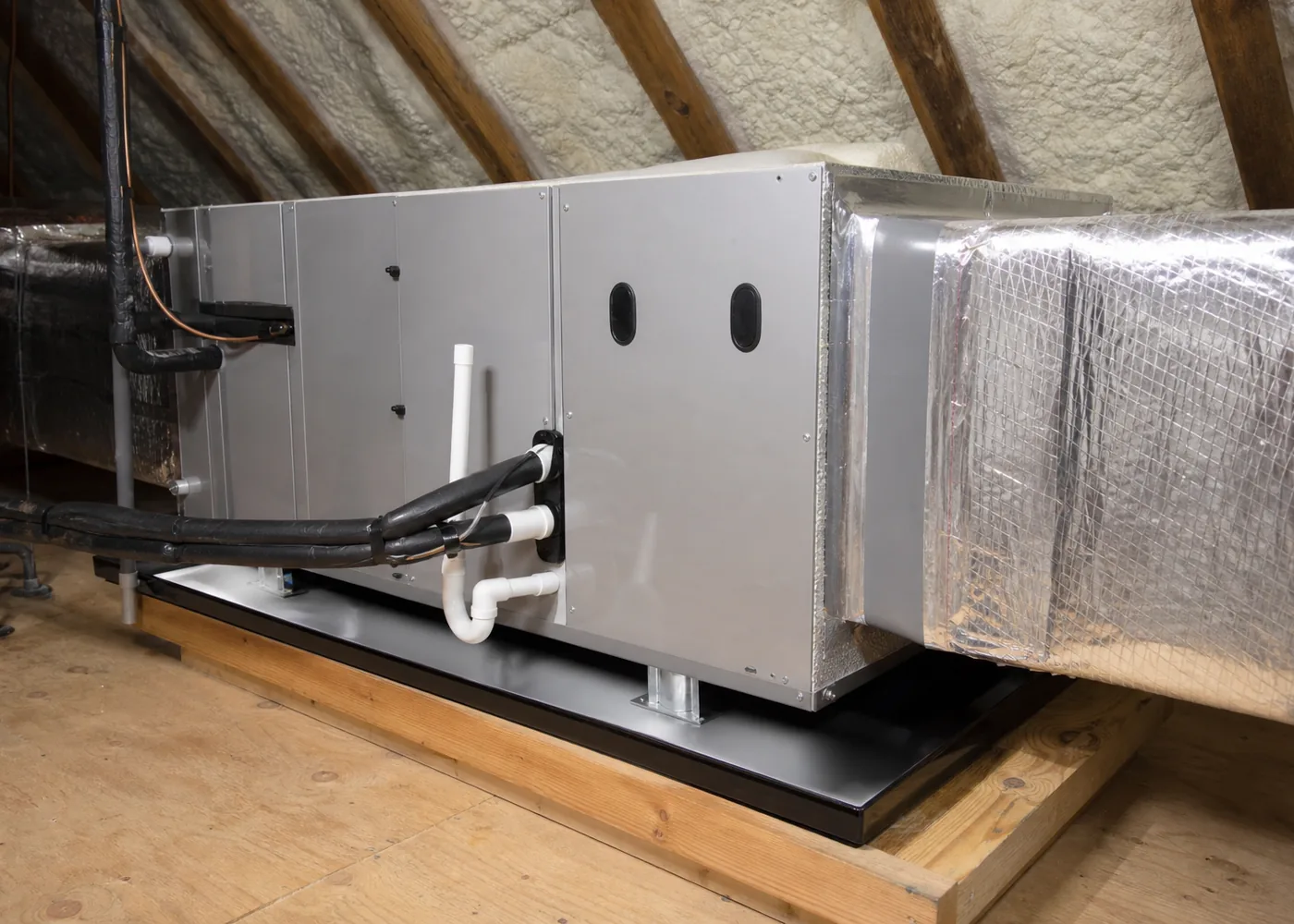 Careful HVAC craftsmanship detail